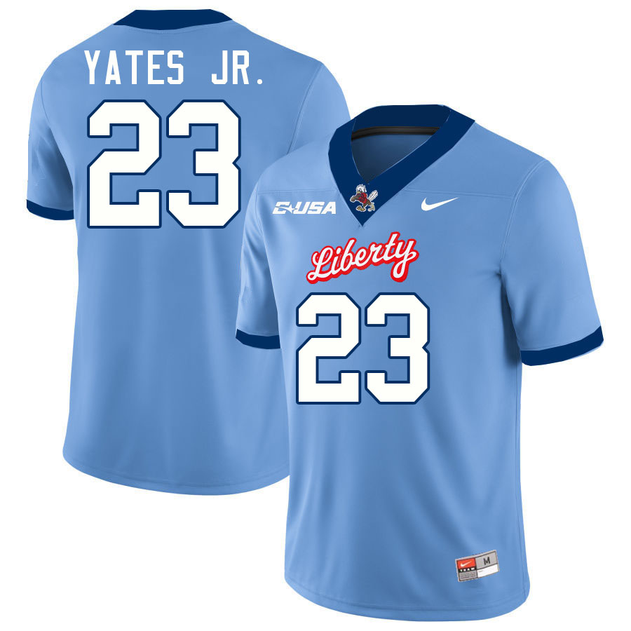 Liberty Flames #23 Charles Yates Jr. College Football Jerseys Stitched-Light Blue